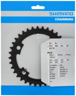 Shimano Plateau Pour FC-R7000 50/34 Dents -Vélo Pièces Magasin 105 FC R7000 34 schwarz Verpackung