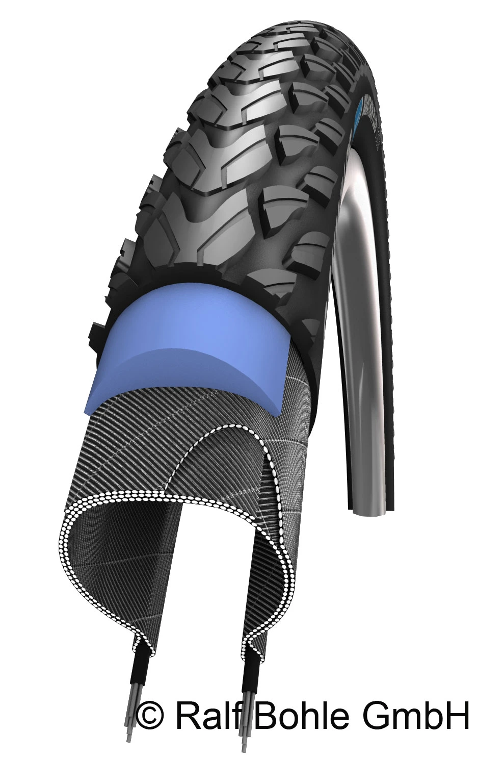 Schwalbe Marathon Plus Tour 26x1,75" Pneu à Fil 2 Schwalbe Marathon Plus Tour 26x1,75" Pneu à Fil – Image 2