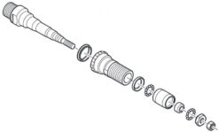 Shimano Axe De Pédale Complet Pour PD-R540/PD-RS500 -Vélo Pièces Magasin Pedalachse komplett PD R540 c