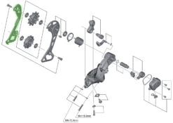 Shimano Guide-chaîne Intérieur Pour RD-M8000 -Vélo Pièces Magasin Shimano Kettenleitblech Innen fur RD M8000