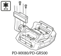 Shimano SM-PD64A Kit De Réflecteurs -Vélo Pièces Magasin Shimano SM PD64A Reflektorset YL8A98090 c