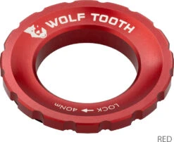 Centerlock Lockring -Vélo Pièces Magasin Wolf Tooth Centerlock Rotor Lockring Red 2